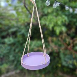 Hanging Planter Tray Modern Indoor Plant Decor, Hemp Rope - thumbnail 2