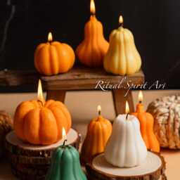Pumpkin Spice Soy Candle Autumn Home Decor, Cozy Spooky Vibes - thumbnail 4