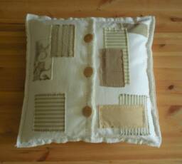 Patched & Frayed Pillow Cover - thumbnail 1