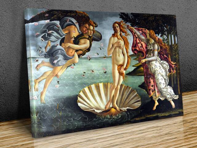 Sandro Botticelli The Birth Of Venus, Wall Hangings, Art, Canvas Print Art Framed - image 1