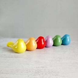 Handmade Colorful Ceramic Bird Spring Easter Table Decor