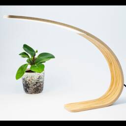 Malsimpla Handmade Wooden Table Lamp 1500 Lumen, 29 X 25 9 cm, Cct, 2700K, 6200K, Oak - thumbnail 2