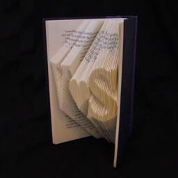 V Heart S 2 Letters With Symbol Wedding Anniversary Gift Folded-Book Art Sculpture - thumbnail 2
