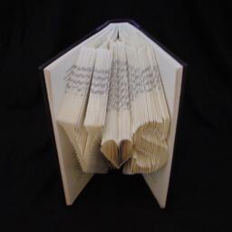 V Heart S 2 Letters With Symbol Wedding Anniversary Gift Folded-Book Art Sculpture - thumbnail 4