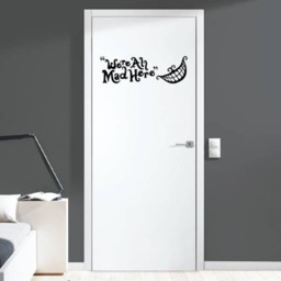 We're All Mad Here - Alice in Wonderland Theme Decal Door, Guest Room, Kid Room Or Wall Vinyl Sticker - Great Gift Idea/Home Decor - thumbnail 2