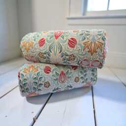 William Morris Bolster Quality Cushion, Persian Tapestry Fabric, Handmade Pillow - 50x20cms C/W Inner, Country Home Decor, Scatter Cushion - thumbnail 2