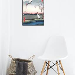 Japanese Ukiyo-E Art Print Poster Woodblock Wall Crane Bird Birds Edo Hiroshige Utagawa Landscape Tattoo Beautiful Japan Calligraphy A3 - thumbnail 2
