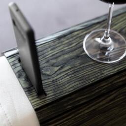 Sofa Arm Tray Table Couch With Phone Holder Bedside Wood Coaster Coffee Cup Foldable Protector Mat Tv Chair Armrest Caddy End Tables Trays - thumbnail 2