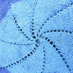 Baby Blanket, Hand Knit, Aran Yarn, Multicoloured Pattern, 40 - thumbnail 3