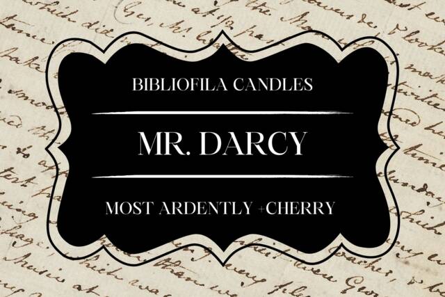 Mr Darcy - Bookish Candles Scented Candle Home Decor Handmade Classic Books