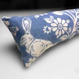 Blue Woodland Hare & Pheasant Heavy Draught Excluder - 70-200cm, Weighted Draft Stopper, Windows & Doors - thumbnail 2