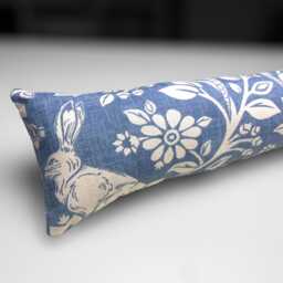 Blue Woodland Hare & Pheasant Heavy Draught Excluder - 70-200cm, Weighted Draft Stopper, Windows & Doors - thumbnail 1