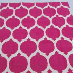 Multiple Sizes Cotton Pink Rug Dhurrie - Queen Beautiful Colour Baby & White - thumbnail 3