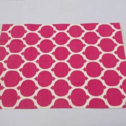 Multiple Sizes Cotton Pink Rug Dhurrie - Queen Beautiful Colour Baby & White - thumbnail 2