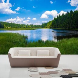 Lake Home Mural For Living Room Nature Large Wall Murals Office Decor Tree Wallpaper Removable Self Adhesive Wallpape - thumbnail 2