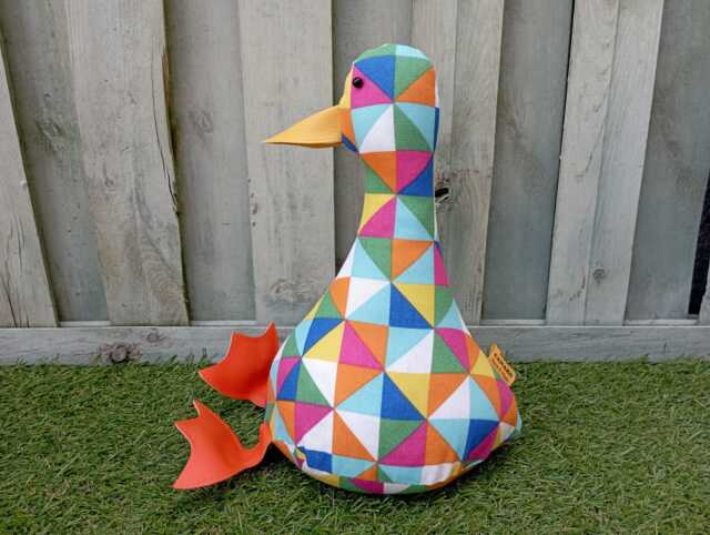 Cool Canard Doorstop/Bookend. Multicoloured. Diy. Funny Doorstops Duck Decor House Warming - Unique Gift Diy Doorstop Home - image 1