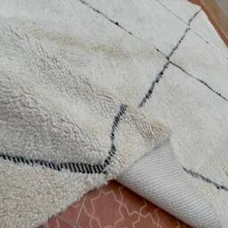 Handmade Beni Ourain Rug Plush Moroccan Wool Rug, Custom Sizes - thumbnail 3