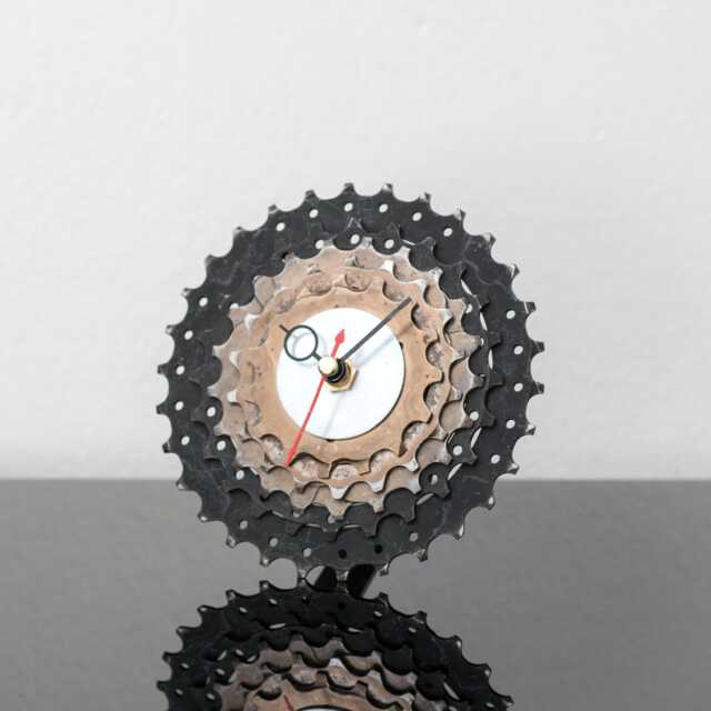 Metal Clock, Wall Industrial Unique Bike Modern Desk Steampunk Bicycle Clock - image 1