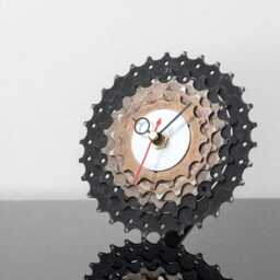 Metal Clock, Wall Industrial Unique Bike Modern Desk Steampunk Bicycle Clock - thumbnail 2
