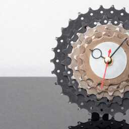 Metal Clock, Wall Industrial Unique Bike Modern Desk Steampunk Bicycle Clock - thumbnail 3
