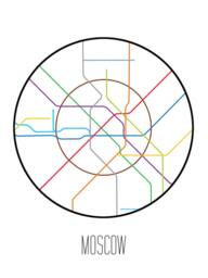 Moscow, Russia - Minimalist Metro Subway Art Print Moskovsky Metropoliten - thumbnail 3