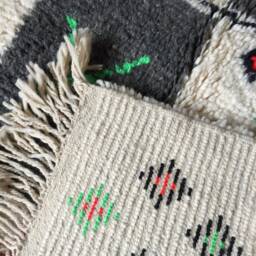 Azilal Rug - Berber Rug Atlas Moroccan Handwoven Rug, Wool, Ivory With Colored Marks/130 X 197 cm 4.2 6.4 Ft Code 213 - thumbnail 4