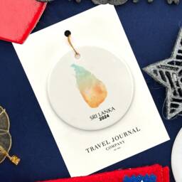 Sri Lanka Personalised Christmas Tree Ornament Decoration Gift Present Xmas Bauble Festive Decor Holiday Custom - thumbnail 3