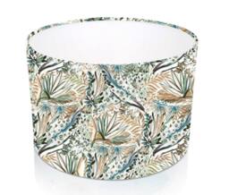 Fibre Naturelle Tropical Orchard Pear Cylinder/Drum Lampshades Pendant Shade Table, Colourful Handmade in Uk, Custom - thumbnail 1