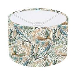 Fibre Naturelle Tropical Orchard Pear Cylinder/Drum Lampshades Pendant Shade Table, Colourful Handmade in Uk, Custom - thumbnail 3