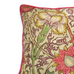 William Morris Pink & Rose Linen Cushion Cover Floral Throw Pillow - thumbnail 3