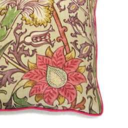 William Morris Pink & Rose Linen Cushion Cover Floral Throw Pillow - thumbnail 2