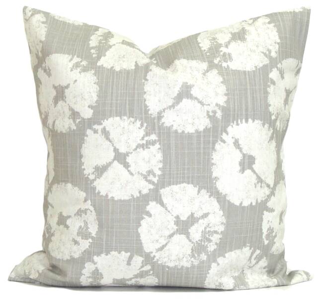 Gray Coastal Pillow Covers For 20x20, 16x16, 18x18 Pillows, All Sizes - image 1