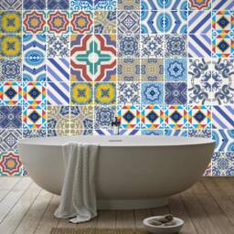 Mosaic Tiles, Carrelage Adh??sif, Wall Art, Fliesenaufkleber, Tile Stickers, Decal, Tile, Sticker, Pack Of 100 - Skuroyal - thumbnail 3