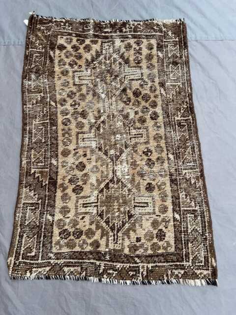2.6x3.6 Handmade Wool Carpet, Geometric Carpet Traditional Oriental Area For Living Room, Office Boho Gift Rug - image 1