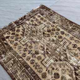2.6x3.6 Handmade Wool Carpet, Geometric Carpet Traditional Oriental Area For Living Room, Office Boho Gift Rug - thumbnail 4