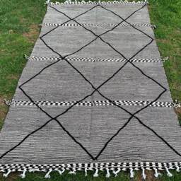 Handwoven Moroccan Hanbel Rug 6x10.5, Flatweave Berber - thumbnail 3