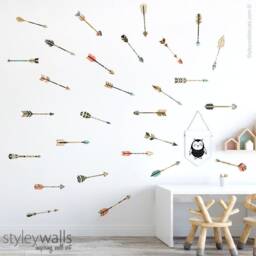Arrows Wall Decal, Tribal Decor, Nursery Kids Room Vinyl Decals - thumbnail 1