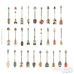 Arrows Wall Decal, Tribal Decor, Nursery Kids Room Vinyl Decals - thumbnail 4