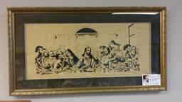 The Last Supper Woodcut. Hand Cut in Baltic Birch - thumbnail 1