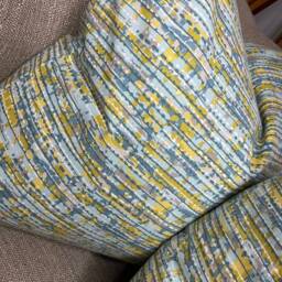 Contemporary Design , Art Blue Green Cushion Cover, Pillow Cover - 100% Cotton Double Sided Worldwide Shipping - thumbnail 3