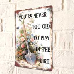 Vintage Style Garden Sign Aluminium Metal Wall Art Decor - thumbnail 2