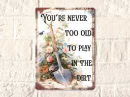 Vintage Style Garden Sign Aluminium Metal Wall Art Decor - thumbnail 1