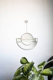 The Krzywa - Minimal Geo Circle Mirror Stained Glass Minimal Wall Decor