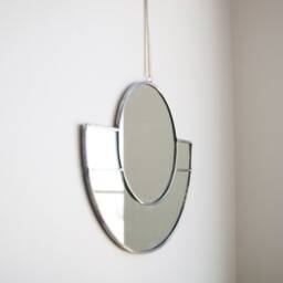 The Krzywa - Minimal Geo Circle Mirror Stained Glass Minimal Wall Decor - thumbnail 2