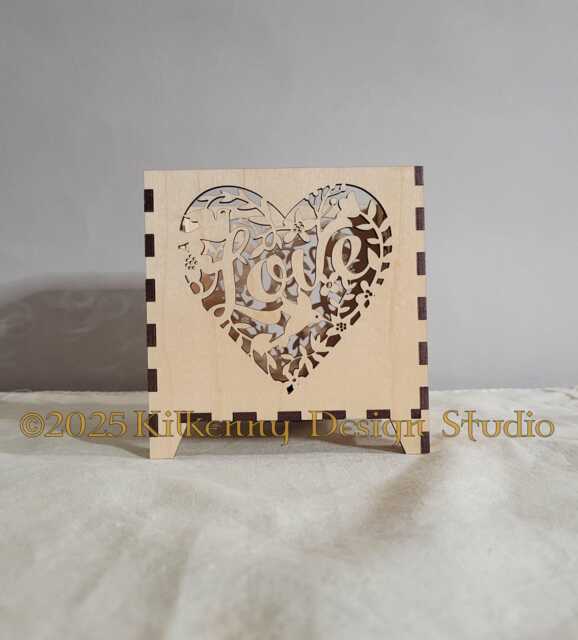 Love Candle Holder Wood Lantern Centerpiece For Table, Romantic Gifts Girlfriend, Heart Tea Light Holder, Bird Decor Shelf, 5Th - image 1