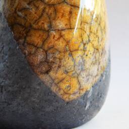 Ceramic Sculpture Of A Cat, Spotted Cat, Ceramics Raku, Cognac, Glaze, Art, Pets, Christmas Present, Original Gift, Collection Cats, Black Cat - thumbnail 4