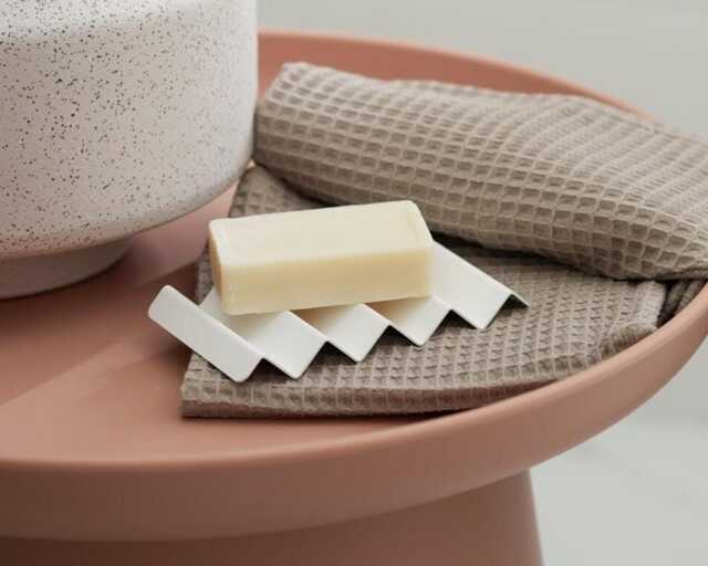 Soapbar Holder White, Porte Savon Drainant, White Soap Dish, Modern Sponge Tray, Plate, Caddy, Platter, Basin Bathroom Tray Viw - image 1