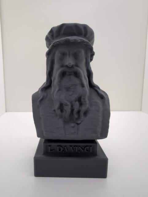 Leonardo Da Vinci Bust - Ornament Figure Paintable Art Model Figurine Mythical Fantasy Sci-Fi Perfect Unique Geek Gift Him Her 3D - image 1