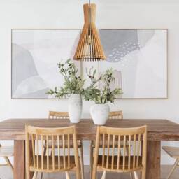 Mid-Century Modern Wood Pendant Lamp Beech Wooden Hanging Light - thumbnail 3