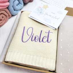 Custom Personalised Baby Blanket - Gift With Name Included